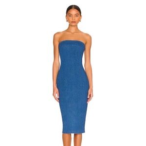 Susana Monaco Light Denim strapless.